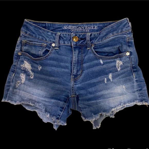 American Eagle Outfitters Pants - American Eagle Midi Super Stretch Jean Shorts